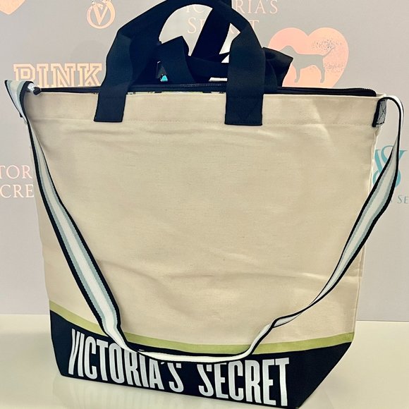 New Victoria's Secret 2 in 1 Carryall Tote with Removable Insulated Cooler Bag - Picture 3 of 9